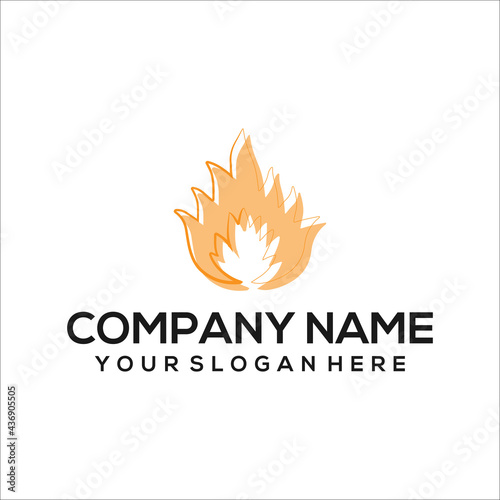 Simple symbol fire logo for icon hot
