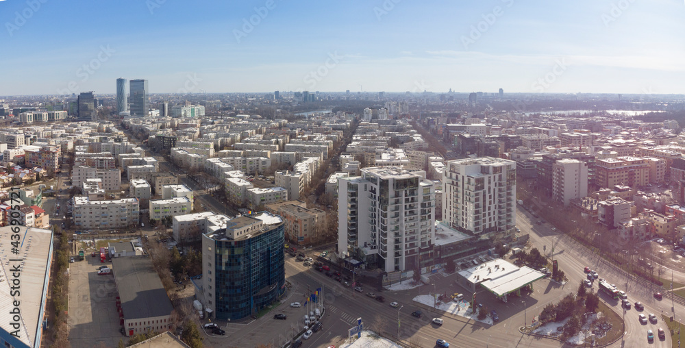 Aerial view of Bucharest, Romania