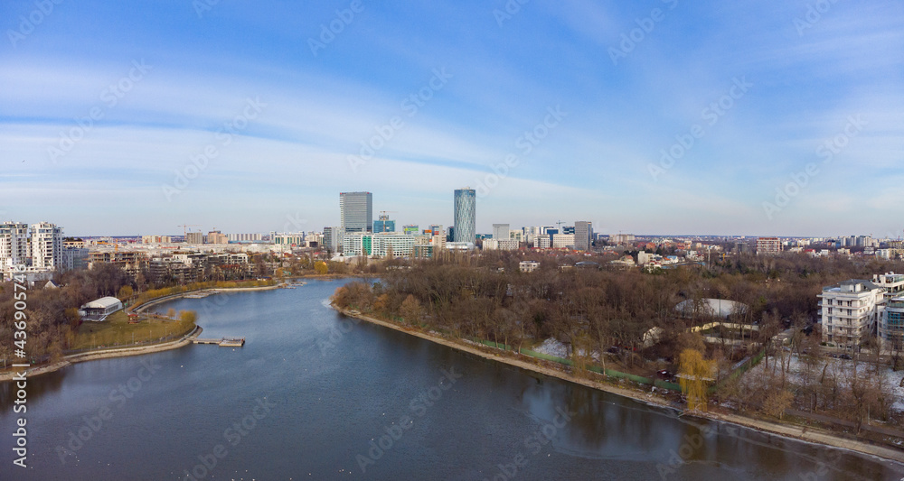 Aerial view of Bucharest, Romania Aerial view of Bucharest, Romania