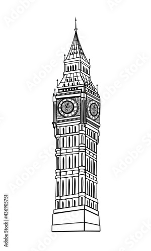 Vector illustration of Big Ben