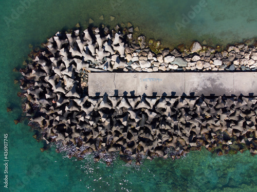 Pier in the sea, Mangalia, Romania. photo