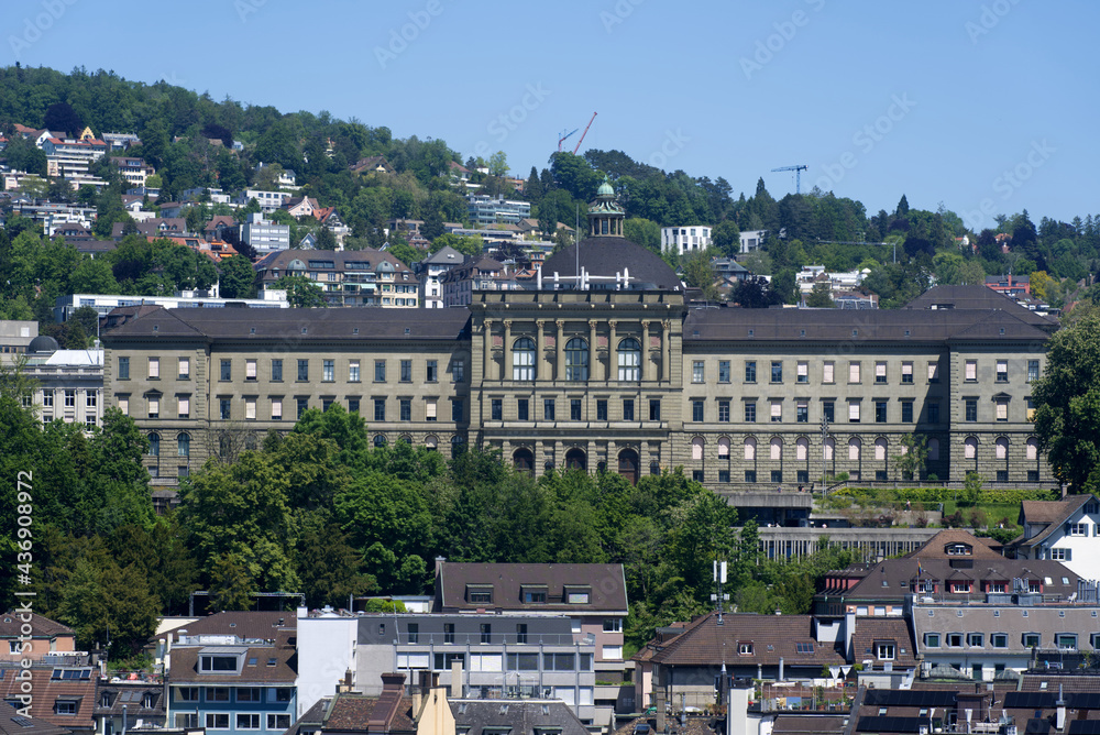 ETHZ technical school (Swiss Federal Institute of Technology) main campus. Photo taken June 1st, 2021, Zurich, Switzerland.