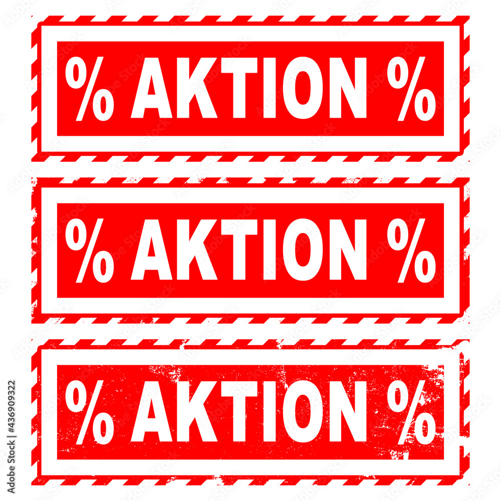 snvi26 SetNewVectorIllustration snvi - 3 set sale banner . % AKTION % . Rabatt - filled and grunge version - simple flat transparent vector illustration . AI10 / EPS10 . g10584 snvi26 SetNewVectorIllustration snvi - 3 set sale banner . % AKTION % . Rabatt - filled and grunge version - simple flat transparent vector illustration . AI10 / EPS10 . g10584