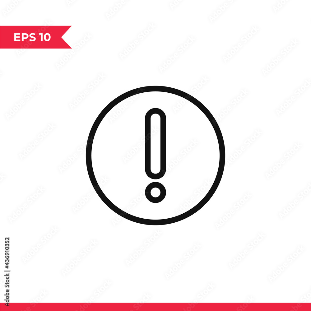 Exclamation icon vector. Attention sign Exclamation icon vector. Attention sign