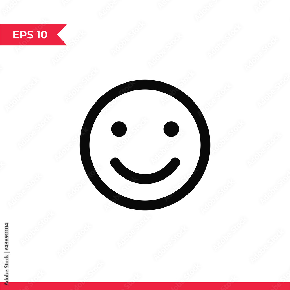 Fototapeta premium Happy icon vector. Smile sign