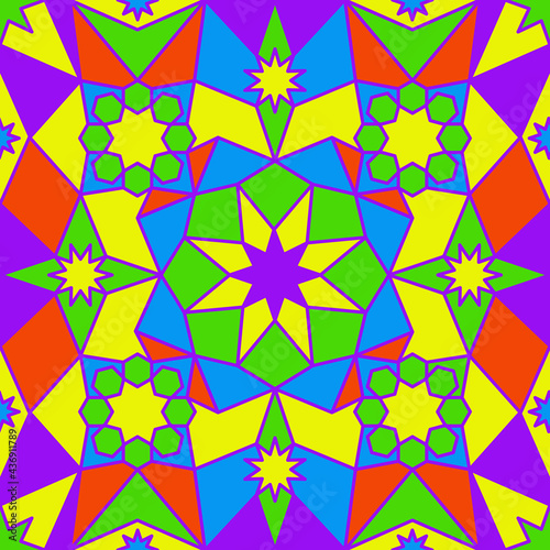 Seamless multicolor geometric pattern