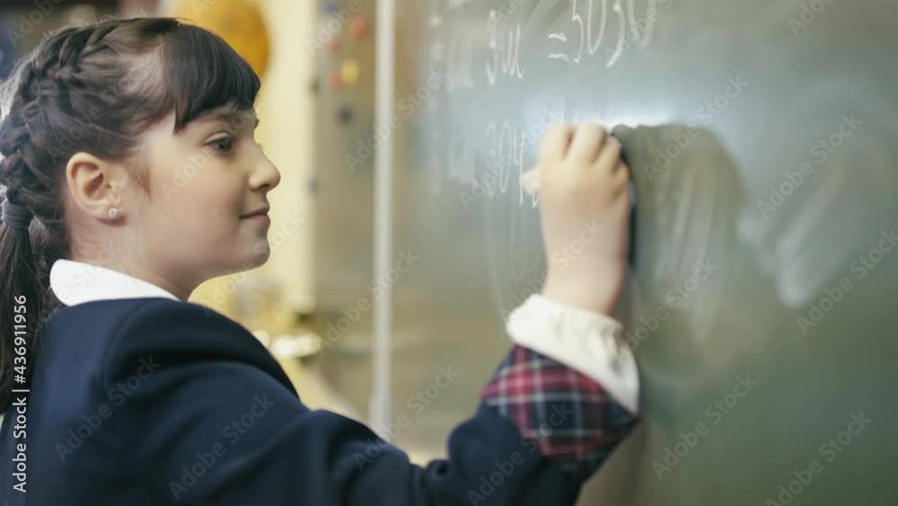 A 9-11-year-old schoolgirl solves A 9-11-year-old schoolgirl solves
