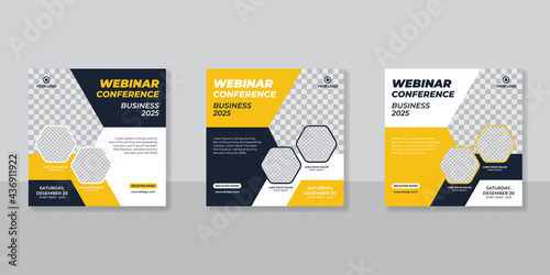 Business conference social media post template.