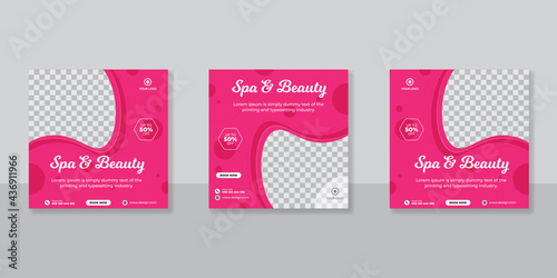 Beauty and spa promotion social media post