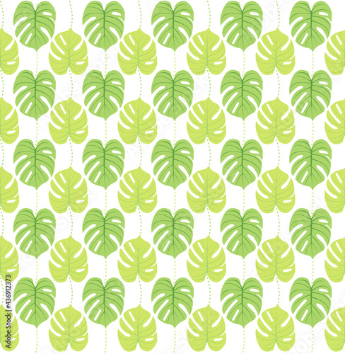 seamless pattern with green leaves