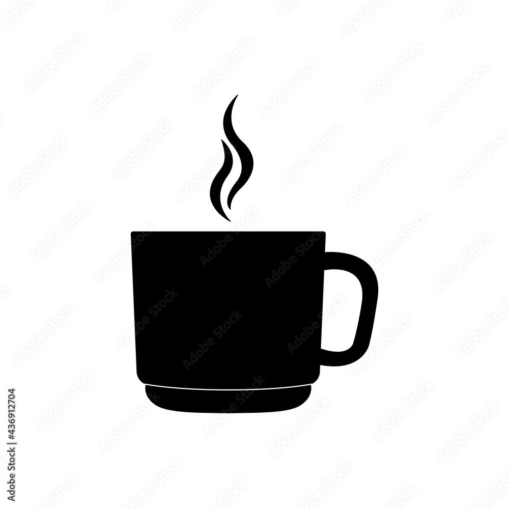 A cup of hot aromatic coffee on a white background. A cup of hot aromatic coffee on a white background.
