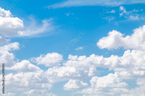 sky, blue sky and cloud white for background, beautiful horizon sky landscape for background