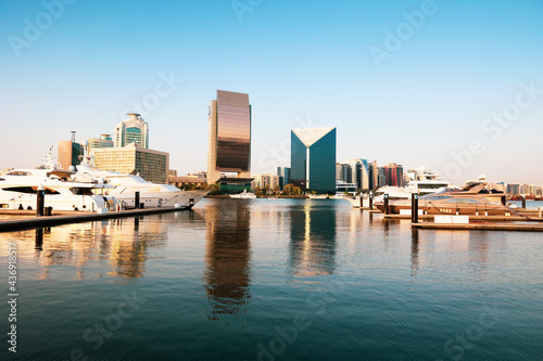 Canvas Print Dubai, UAE, 26 May 2021: Al Seef district in Dubai in the evening