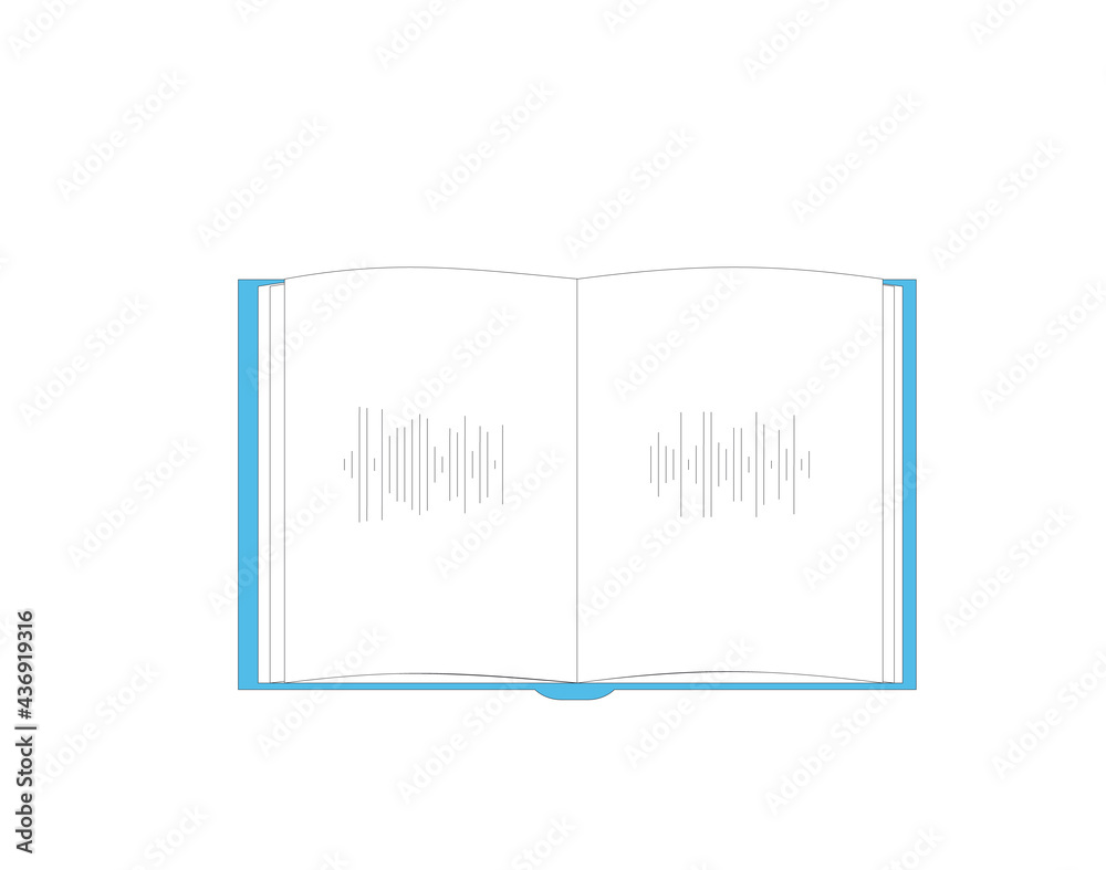 Audiobook. Knowledge, education, learning symbol. Study, research. Audiobook. Knowledge, education, learning symbol. Study, research.