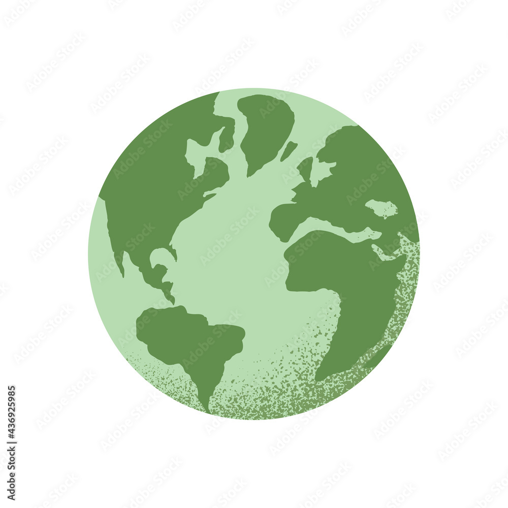 Vector illustration of Earth globe isolated on white background. Colorful world planet icon, symbol Vector illustration of Earth globe isolated on white background. Colorful world planet icon, symbol