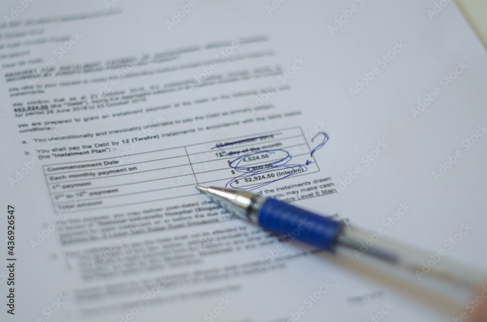 Invoice without specifying the goods