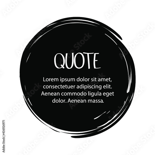 Quote text bubble. Commas, note, message and comment. Vector illustration.