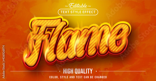 Editable text style effect - Flame text style theme.