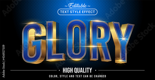 Editable text style effect - Glory text style theme. photo