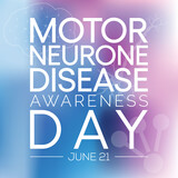Motor neurone disease (MND) awareness day is observed every year on August 21. it is an uncommon condition that affects the brain and nerves. It causes weakness that gets worse over time. vector art
