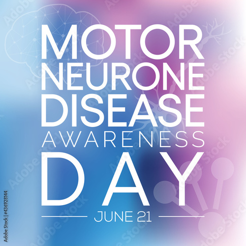 Motor neurone disease (MND) awareness day is observed every year on August 21. it is an uncommon condition that affects the brain and nerves. It causes weakness that gets worse over time. vector art