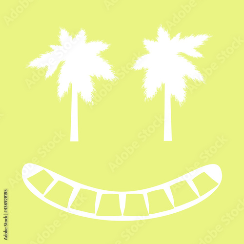 Palm tree smile tropical mood