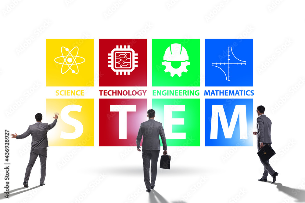 Business people in STEM education concept Business people in STEM education concept