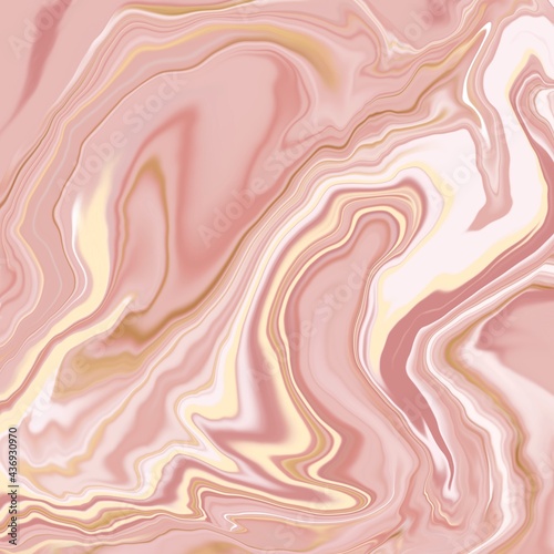 Glowing liquid dynamic flow. Trendy fluid cover design. Illustration for your design. Liquid marble design abstract painting background