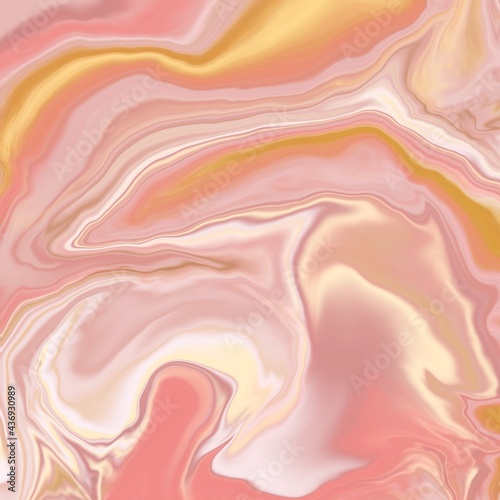 Glowing liquid dynamic flow. Trendy fluid cover design. Illustration for your design. Liquid marble design abstract painting background