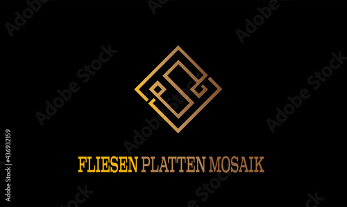 Fliesenleger Logo, Fliesen, Platten, Mosaik Logo
