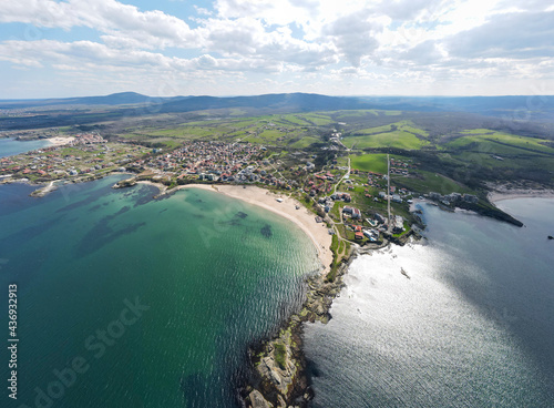 Aerial panorama of village of Lozenets, Bulgaria photo