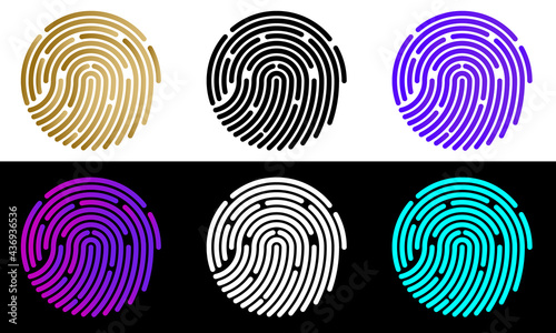 Icon Fingerprint Vector Illustration