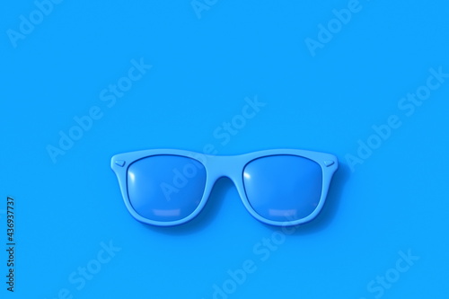 Blue sunglasses 3D