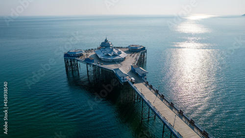Drone photograph of the Llandudno pier photo
