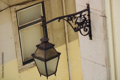 old street lamp on the wall