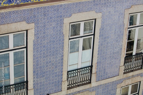 facade of an building with windows