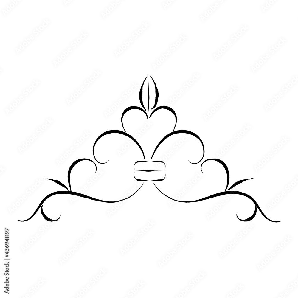 Isolated draw simple arabesque art arabian vector illustration