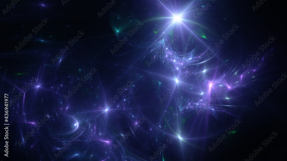 Abstract background, smooth multicolored lines on a black background. Abstract background, smooth multicolored lines on a black background.
