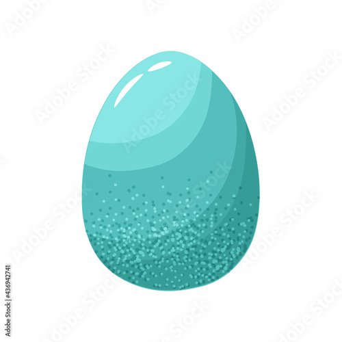 Isolated blue easter egg symbol holiday vector illustration