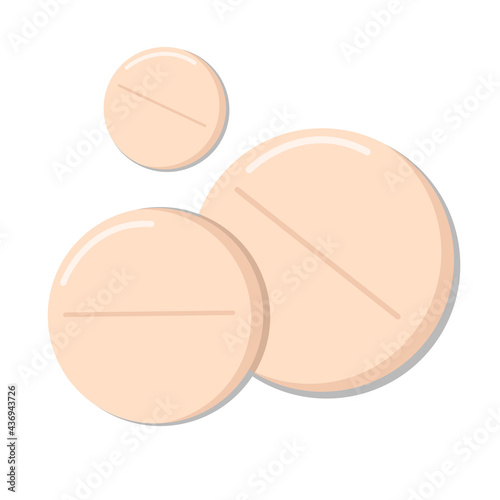Tablets, vitamins, medicines. Vector illustration