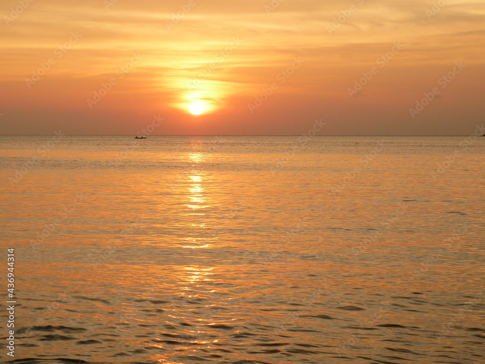 sunset on the beach