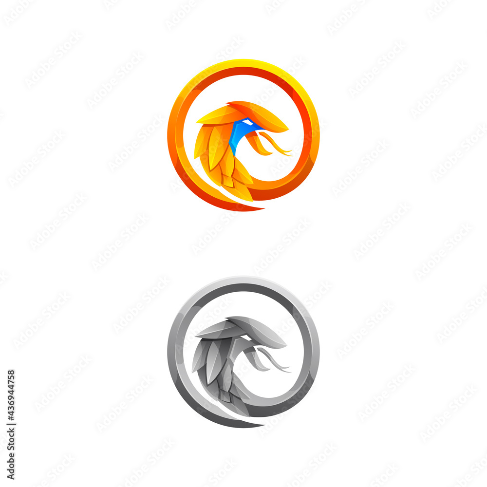 colorful king cobra snake logo design 