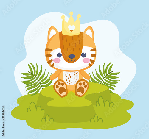 stuffed tiger with crown