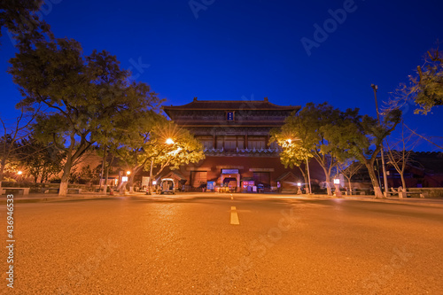Night view of Donghua gate of the Forbidden City in Beijing © zhang yongxin