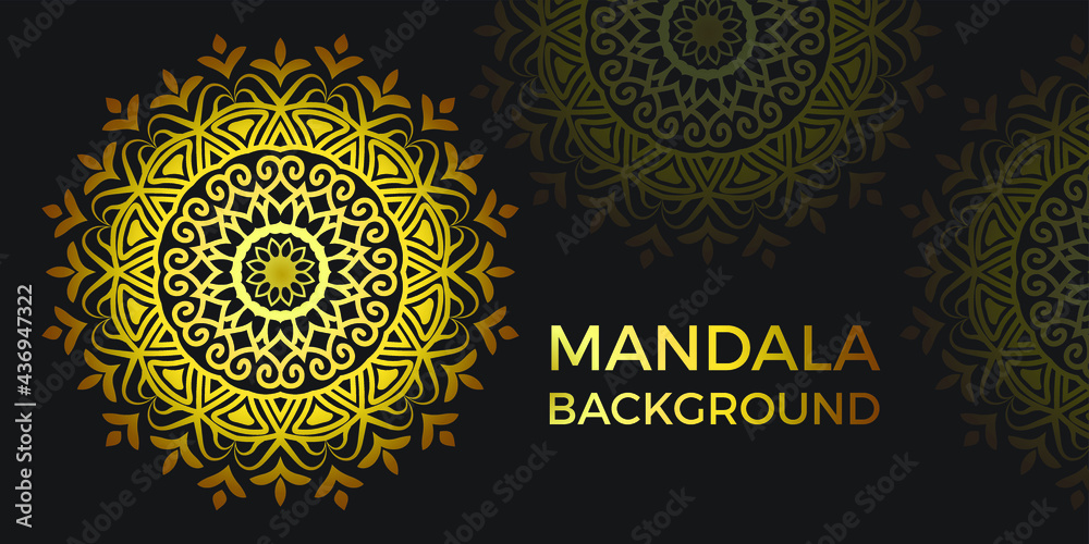 Creative Luxury Islamic Mandala Background Template Design.