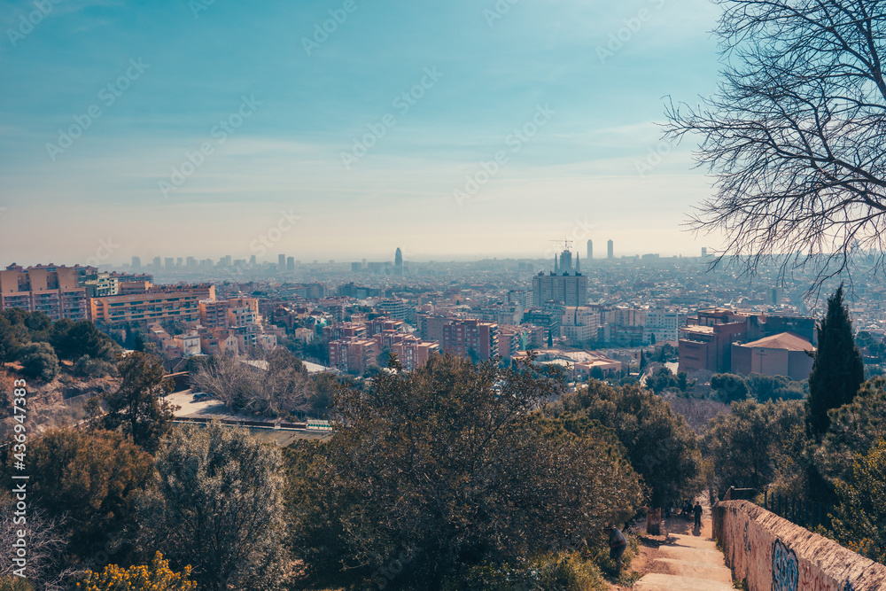 Fototapeta premium barcelona city view