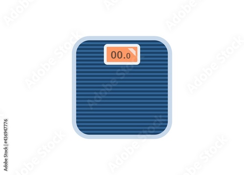 Digital body scales. Simple flat illustration.