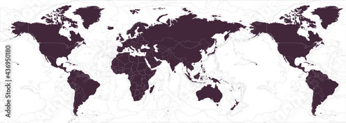 A world map with a global landscape.