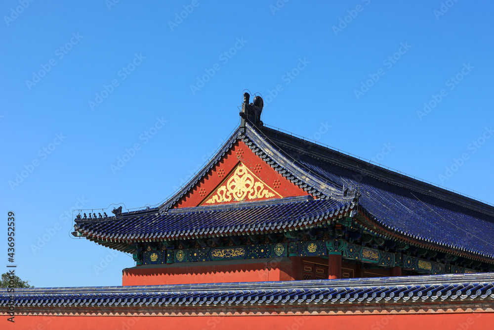 Obraz premium Architectural scenery of the temple of heaven in Beijing