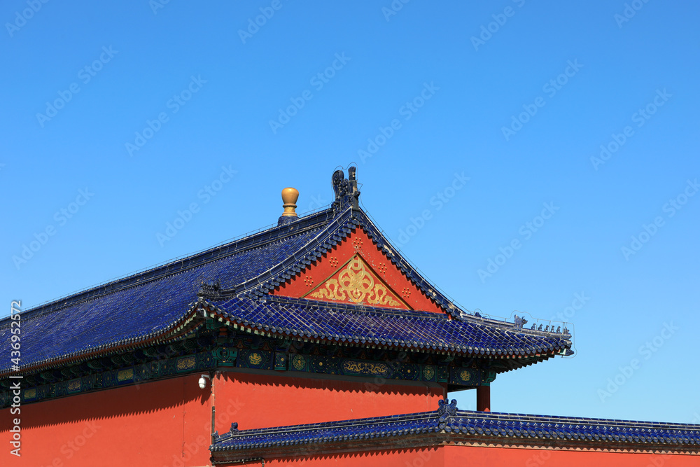 Architectural scenery of the temple of heaven in Beijing Architectural scenery of the temple of heaven in Beijing